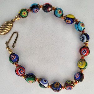 Colorful Murano Glass beaded bracelet